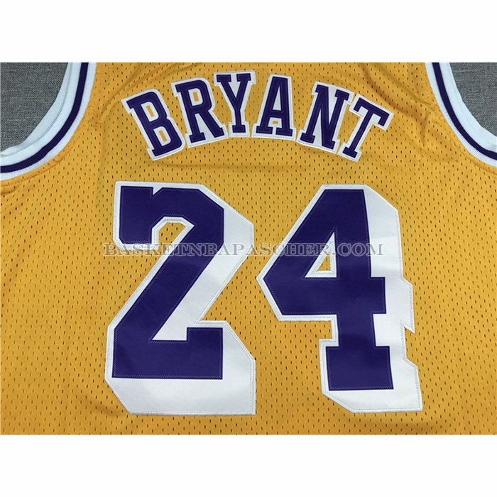 Maillot Los Angeles Lakers Kobe Bryant NO 24 Mitchell & Ness 2007-08 Jaune